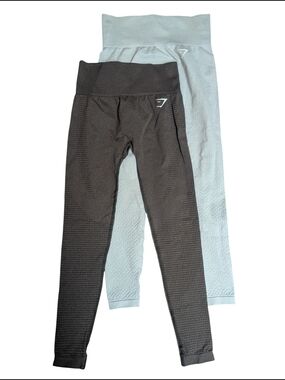 Gymshark Seamless Leggings Bundle S | Brown & Light Gray
